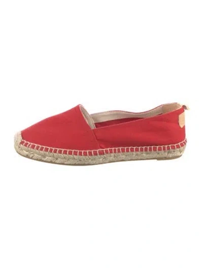 Pre-owned Castaã±er Canvas Espadrilles In Red