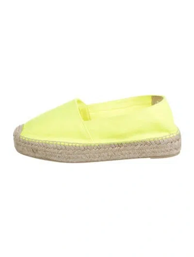 Pre-owned Castaã±er Canvas Espadrilles In Yellow
