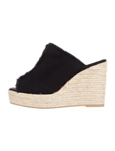 Pre-owned Castaã±er Canvas Mules In Black