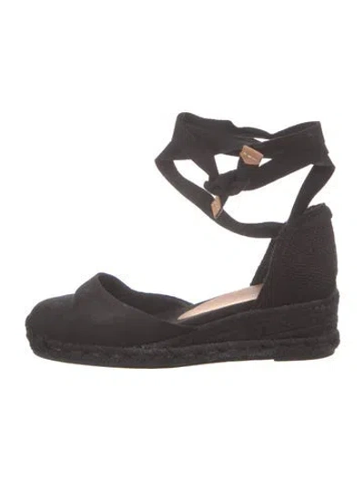 Pre-owned Castaã±er Canvas Pumps In Black