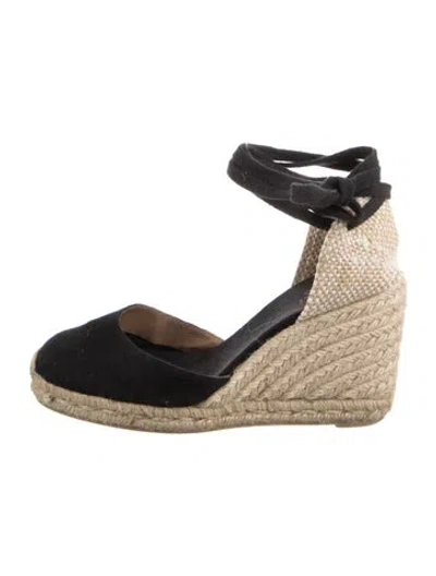 Pre-owned Castaã±er Canvas Pumps In Black