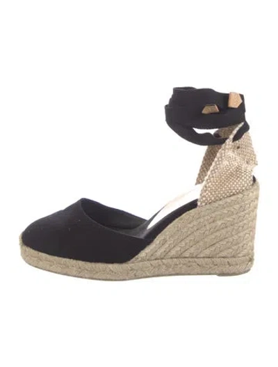 Pre-owned Castaã±er Canvas Pumps In Black