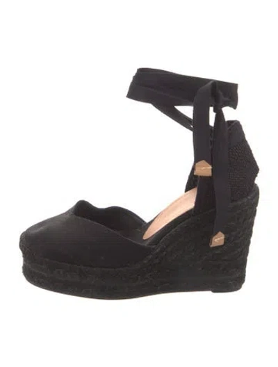 Pre-owned Castaã±er Canvas Pumps In Black
