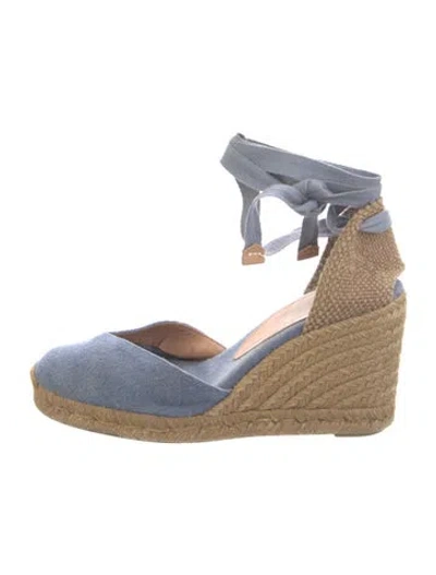 Pre-owned Castaã±er Canvas Pumps In Blue