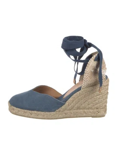 Pre-owned Castaã±er Canvas Pumps In Blue