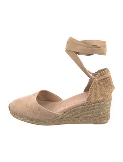 Pre-owned Castaã±er Canvas Pumps In Neutral