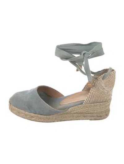 Pre-owned Castaã±er Canvas Pumps In Neutral