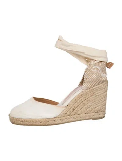 Pre-owned Castaã±er Canvas Pumps In Neutrals