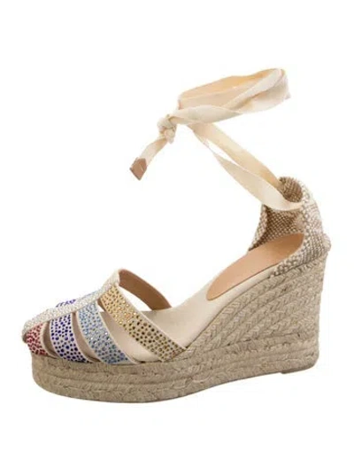 Pre-owned Castaã±er Canvas Pumps In Neutrals