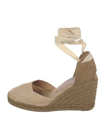 Pre-owned Castaã±er Canvas Pumps In Neutrals
