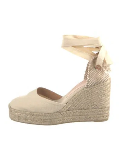 Pre-owned Castaã±er Canvas Pumps In Neutrals