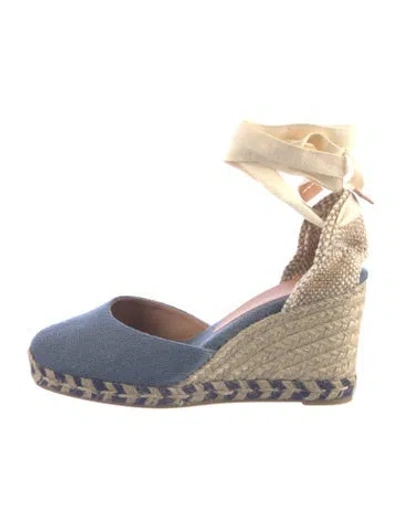 Pre-owned Castaã±er Canvas Pumps In Neutrals