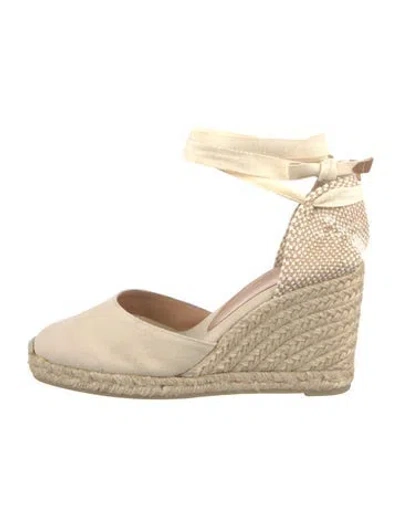 Pre-owned Castaã±er Canvas Pumps In Neutrals