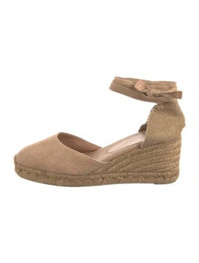 Pre-owned Castaã±er Canvas Pumps In Neutrals
