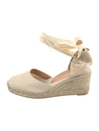 Pre-owned Castaã±er Canvas Pumps In Neutrals