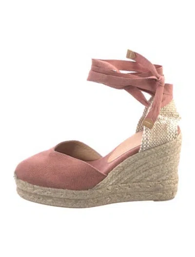 Pre-owned Castaã±er Canvas Pumps In Neutrals/pink