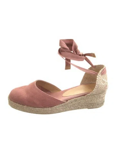 Pre-owned Castaã±er Canvas Pumps In Pink