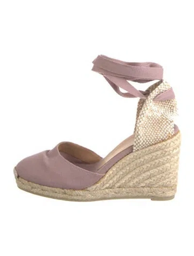 Pre-owned Castaã±er Canvas Pumps In Purple