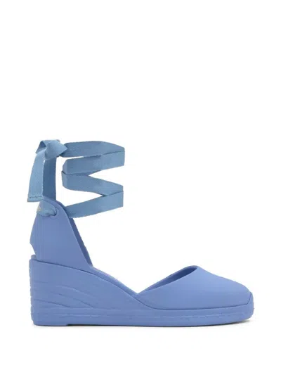 Castaã±er Careen Wedge Espadrilles In Blue
