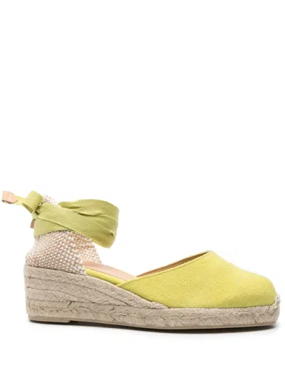 Castaã±er Carina 50mm Wedge Espadrilles In Yellow
