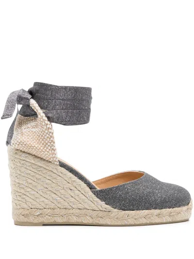CASTAÃ±ER CARINA 90MM GLITTER WEDGE ESPADRILLES