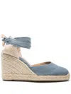 Castaã±er Carina 90mm Wedge Espadrilles In Blue