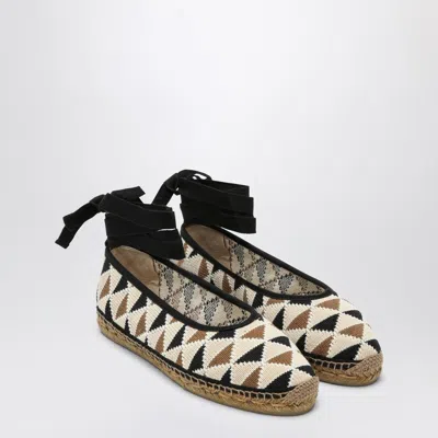 CASTAÃ±ER CARINA LOW ESPADRILLES IN MULTICOLOURED CROCHET