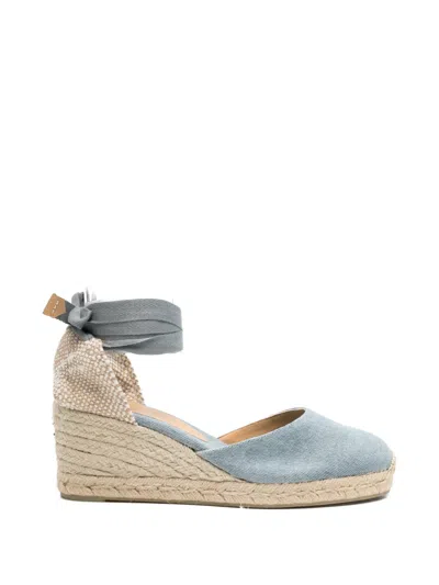 Castaã±er Carina Tie-ankle Canvas Espadrilles In Blue
