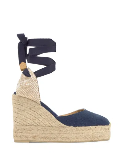 Castaã±er Carina Wedge Espadrilles In Blue