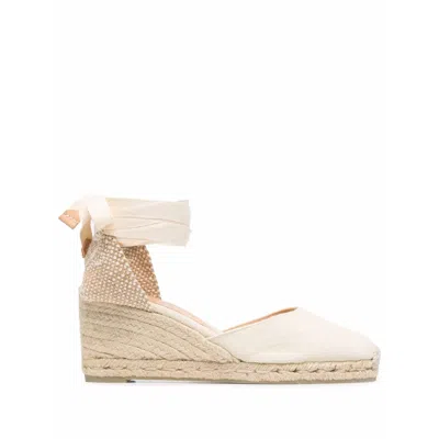 Castaã±er Carina Wedge Espadrilles In Neutral