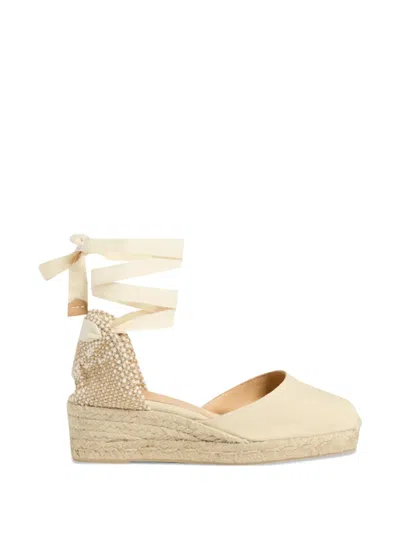 Castaã±er Carina Wedge Espadrilles In Neutral