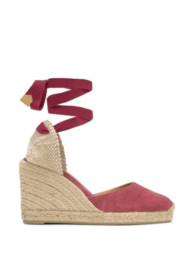 Castaã±er Carina Wedge Espadrilles In Pink
