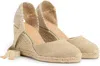 Castaã±er Carina/8/002 021642-2017 Sandal Women 10 Beige Wedge Espadrille Zpo2919