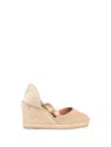 Castaã±er `carina/8/002` Wedge Espadrilles In Beige