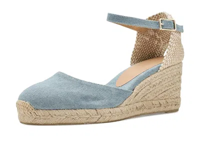 Castaã±er Carol 80 Mm Wedge Espadrille In Blue