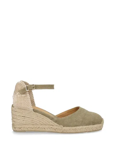 Castañer Carol Ankle-strap Heeled Espadrilles In Green