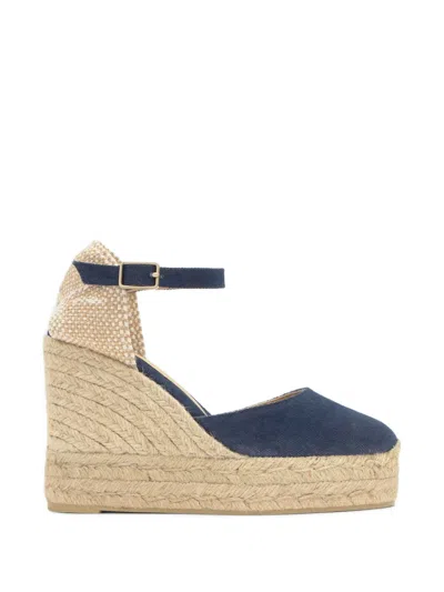 Castaã±er Carol Wedge Espadrilles In Blue