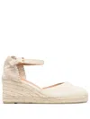 Castaã±er Carol Wedge Espadrilles In Neutrals