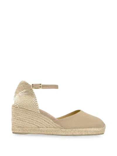 Castaã±er Carol Wedge Espadrilles In Neutral
