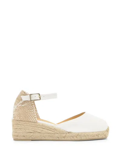 Castaã±er Carol Wedge Espadrilles In White