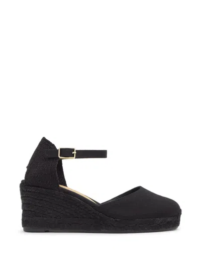 Castaã±er Carol Wedged Espadrilles In Black