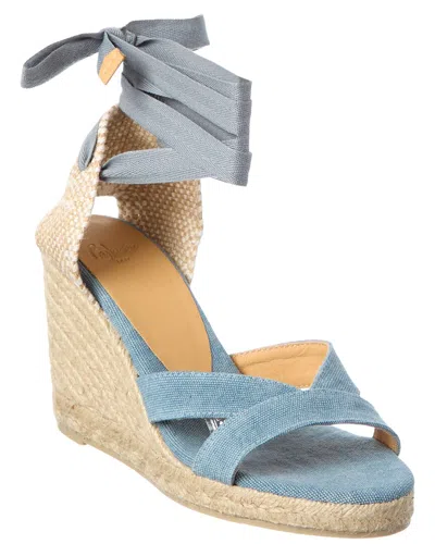 Castaã±er Castaner Bailey Cotton Wedge Sandal In Multi