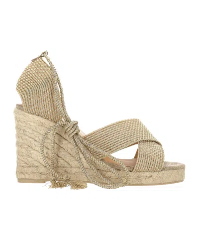 Castaã±er Castañer Becca Ankle-tied Wedge Espadrille Sandals