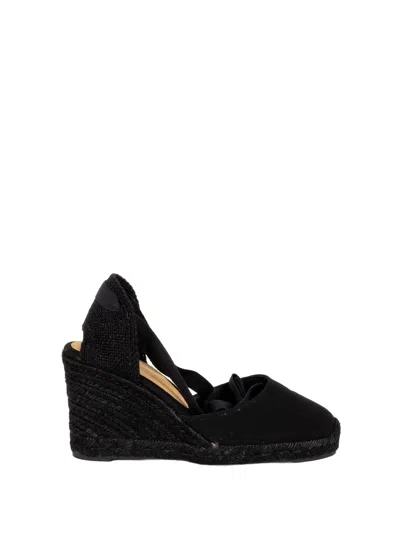 Castaã±er Castañer Carina Black Wedge And Platform Espadrilles