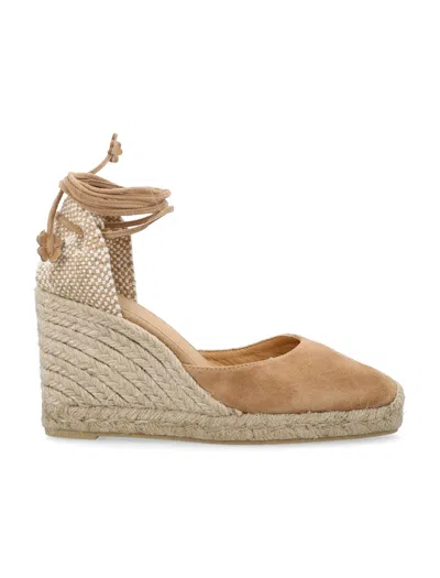 Castaã±er Castañer Castañer Carina Suede Wedge Espadrilles In Brown