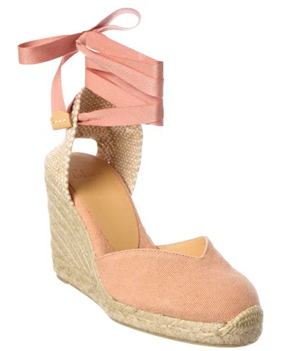Castaã±er Castaer Chiara Wedge Sandal In Orange
