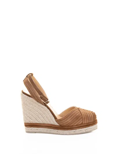 Castaã±er Castañer Colina Espadrilles In Woven Suede With Strap Closure