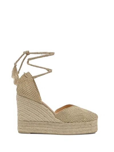 Castaã±er Castañer Cora Espadrille In Jute And Rayon With Bow Fastening