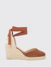 Castañer Espadrille Woman Color Leather In Black