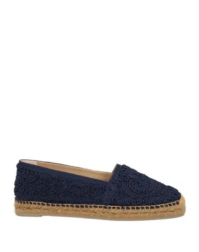 Castaã±er Castañer Etro X Castañer Woman Espadrilles Navy Size 7.5 Textile Fibers In Blue